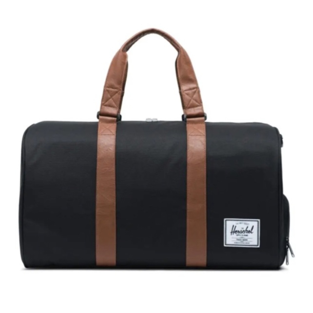 Herschel Supply Company Black and Brown Novel Duffle Bag